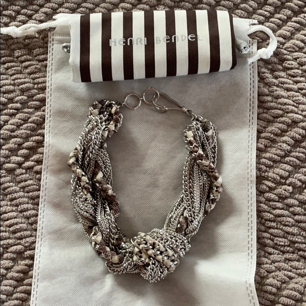 HENRI BENDEL Snakeskin Statement Collar